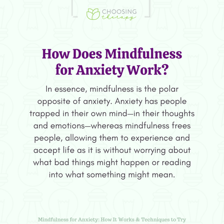 Why mindfulness reduces anxiety